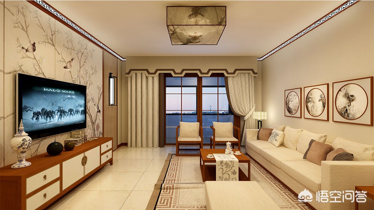 最新装修吊顶效果图大全-装修客厅不吊顶，走一圈宽石膏线好看吗？还有哪些好的建议？