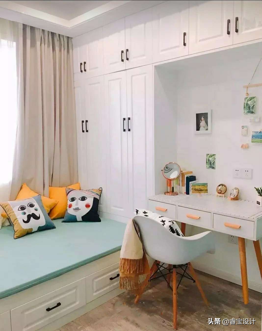 家装设计图效果图卧室怎么画-两个卧室中间是卫生间装修效果？