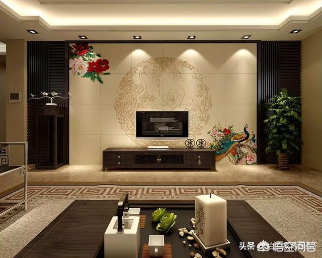 大宅装修效果图-农村的两层小别墅怎么装修好？客厅全屋贴瓷砖，电视背景墙该怎么设计？