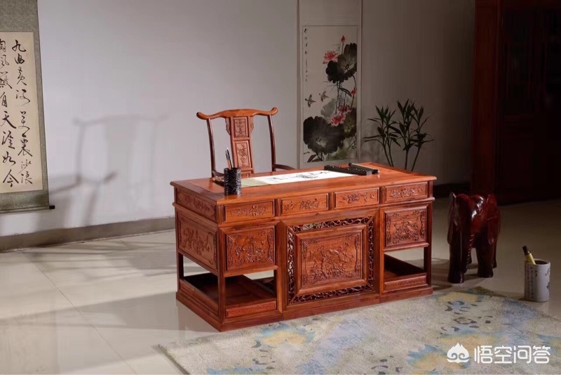 新中式书房装修效果图大全2020图片-家里装修新中式，如何装修大气一点的书房？