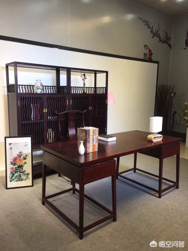 新中式书房装修效果图大全2020图片-家里装修新中式，如何装修大气一点的书房？