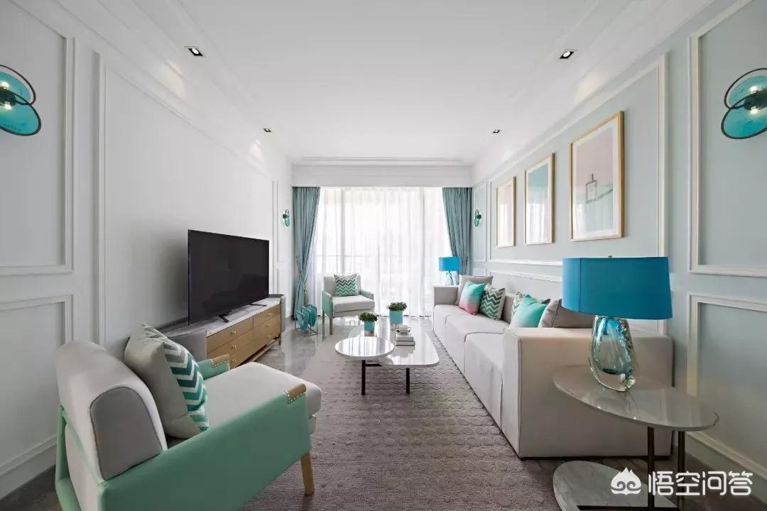 家庭装修吊顶效果图-装修客厅不吊顶，走一圈宽石膏线好看吗？还有哪些好的建议？